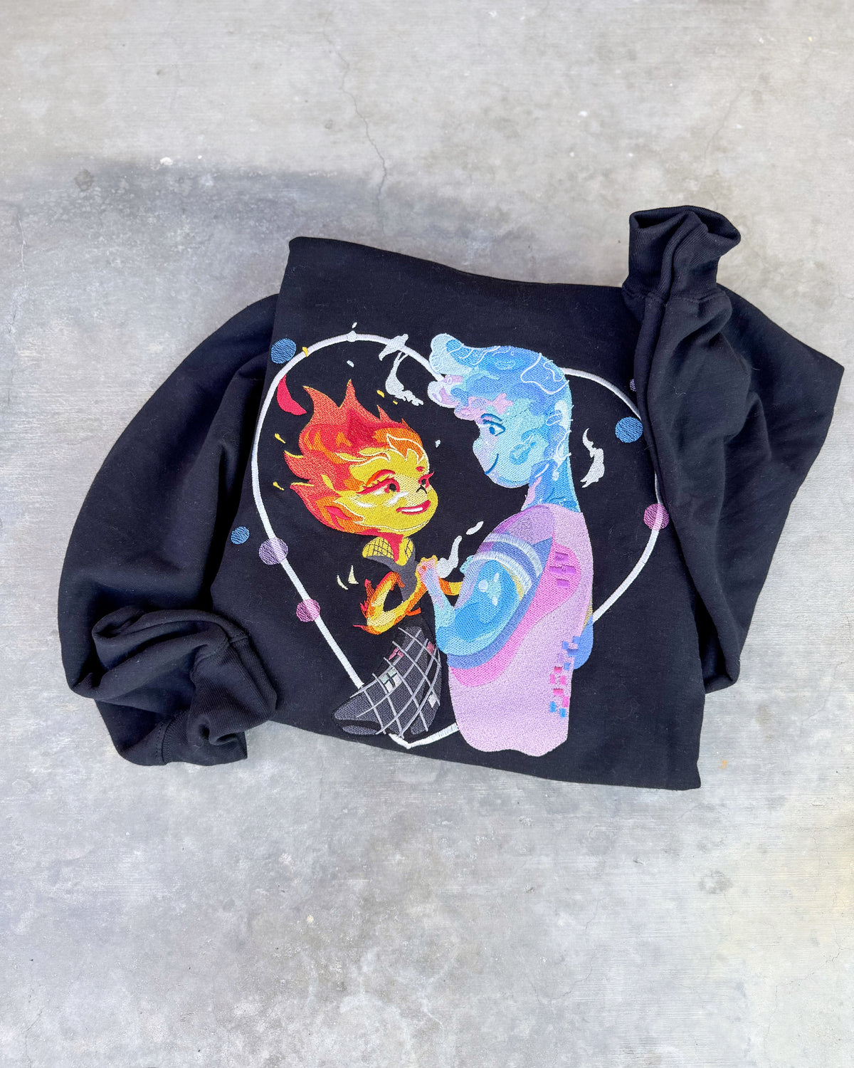Elemental Wade and Ember Embroidered Adult Sweatshirt