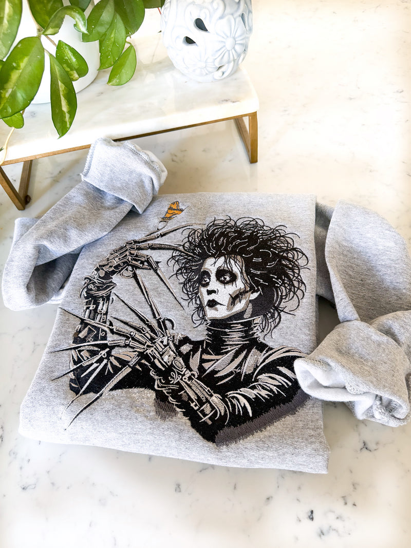 Edward Scissorhand Bust Embroidered Shirt