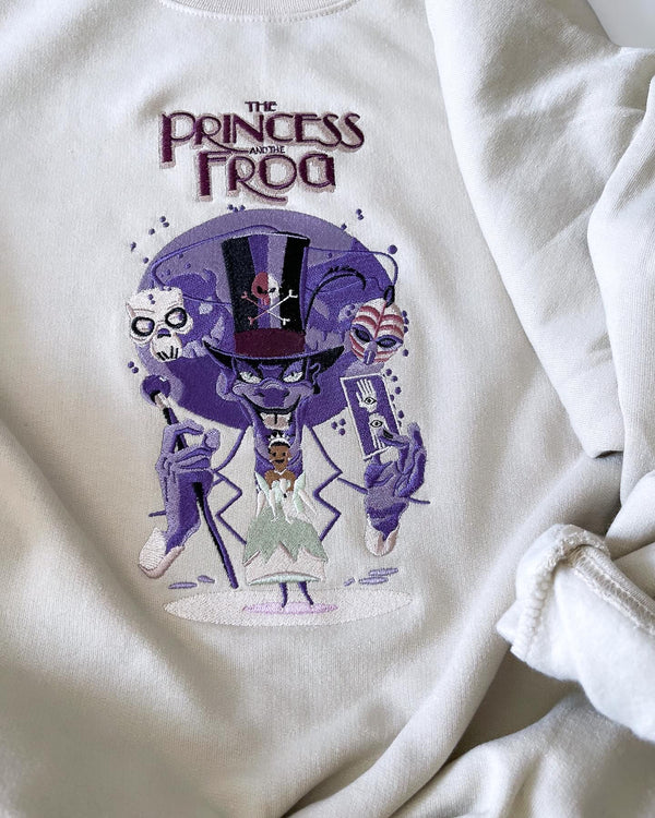 Dr. Facilier and Tiana Doll Embroidered Sweatshirt