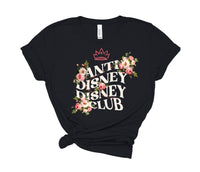 Anti Disney Disney Club Floral Adult T-Shirt