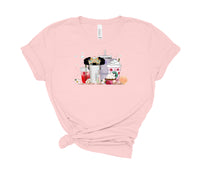 Pixi and Cass Ariel Strawberry & Cups Adult T-Shirt