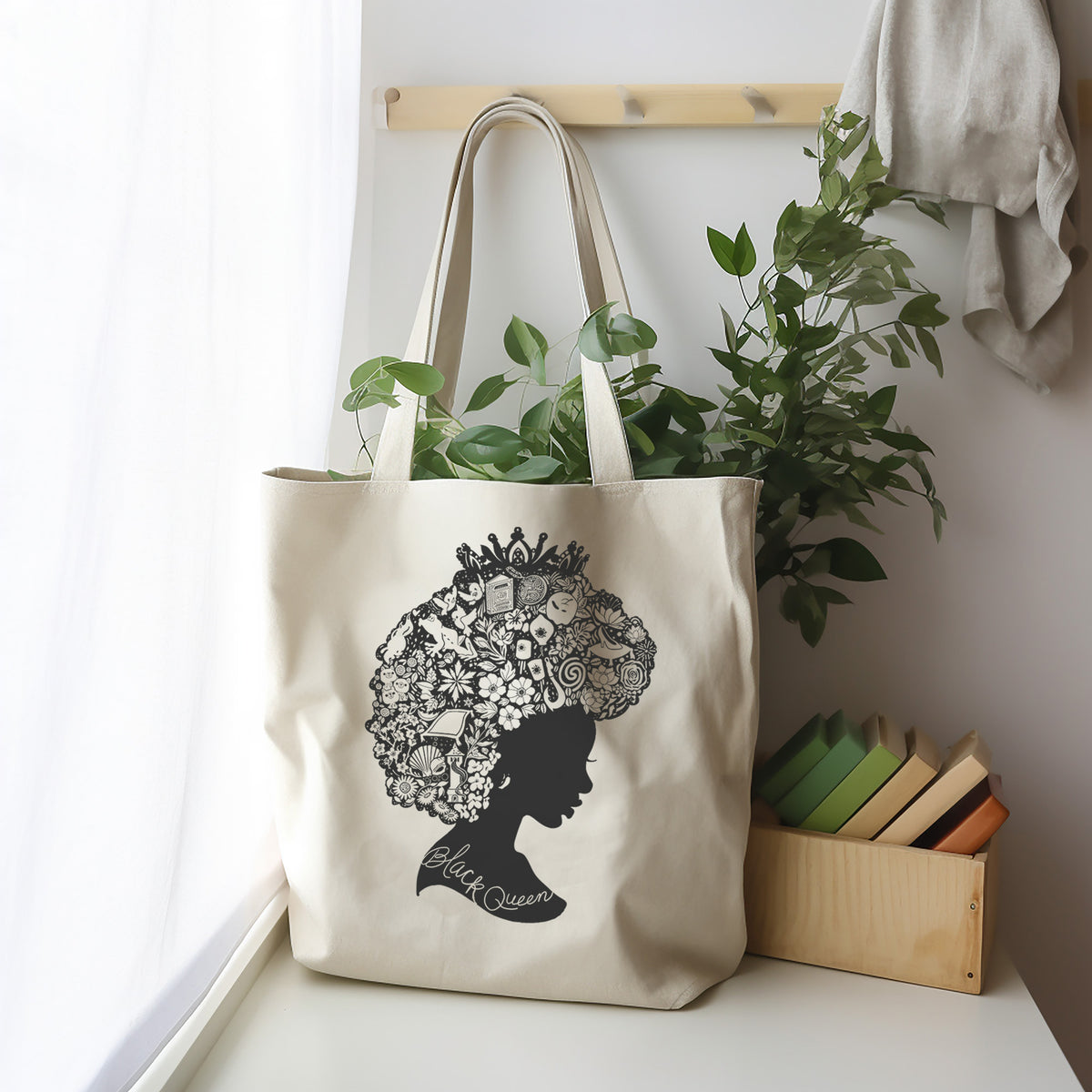 Black Queen Tote Bag