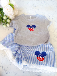 Juneteenth Embroidered Shorts