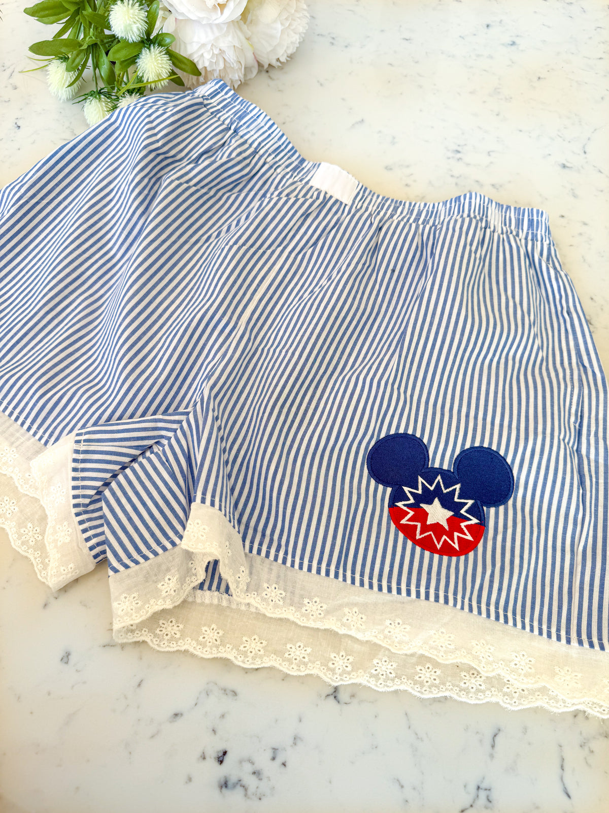 Juneteenth Embroidered Shorts
