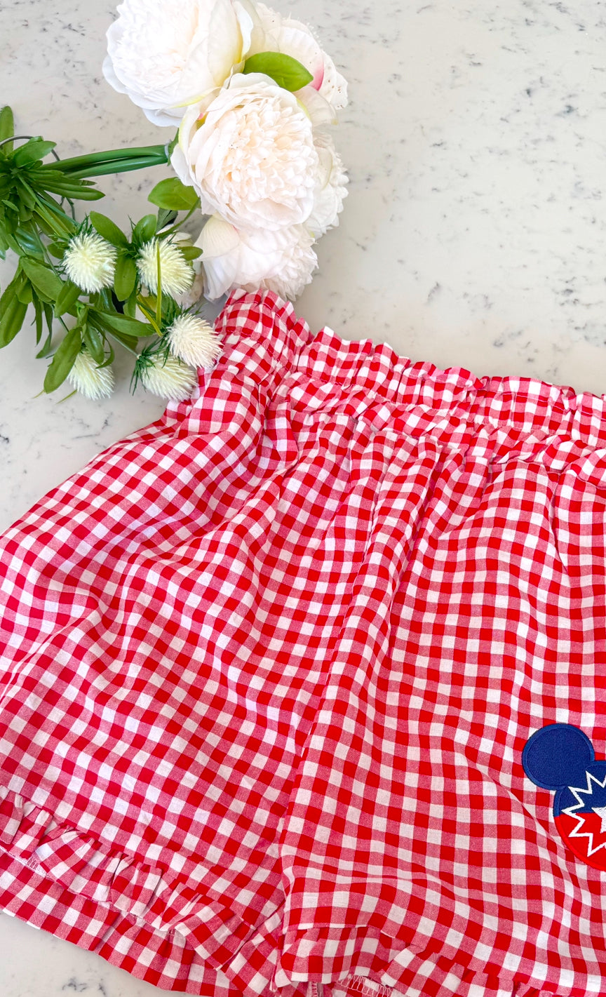 JUNETEENTH ON THE YARD EMBROIDERED SHORTS