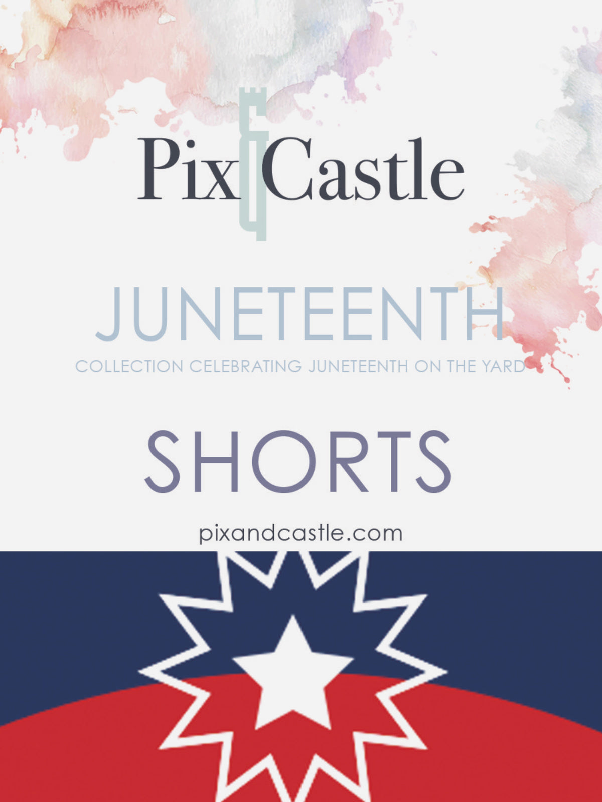 JUNETEENTH ON THE YARD EMBROIDERED SHORTS