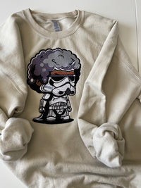 Afro Storm Trooper Embroidery Sweatshirt