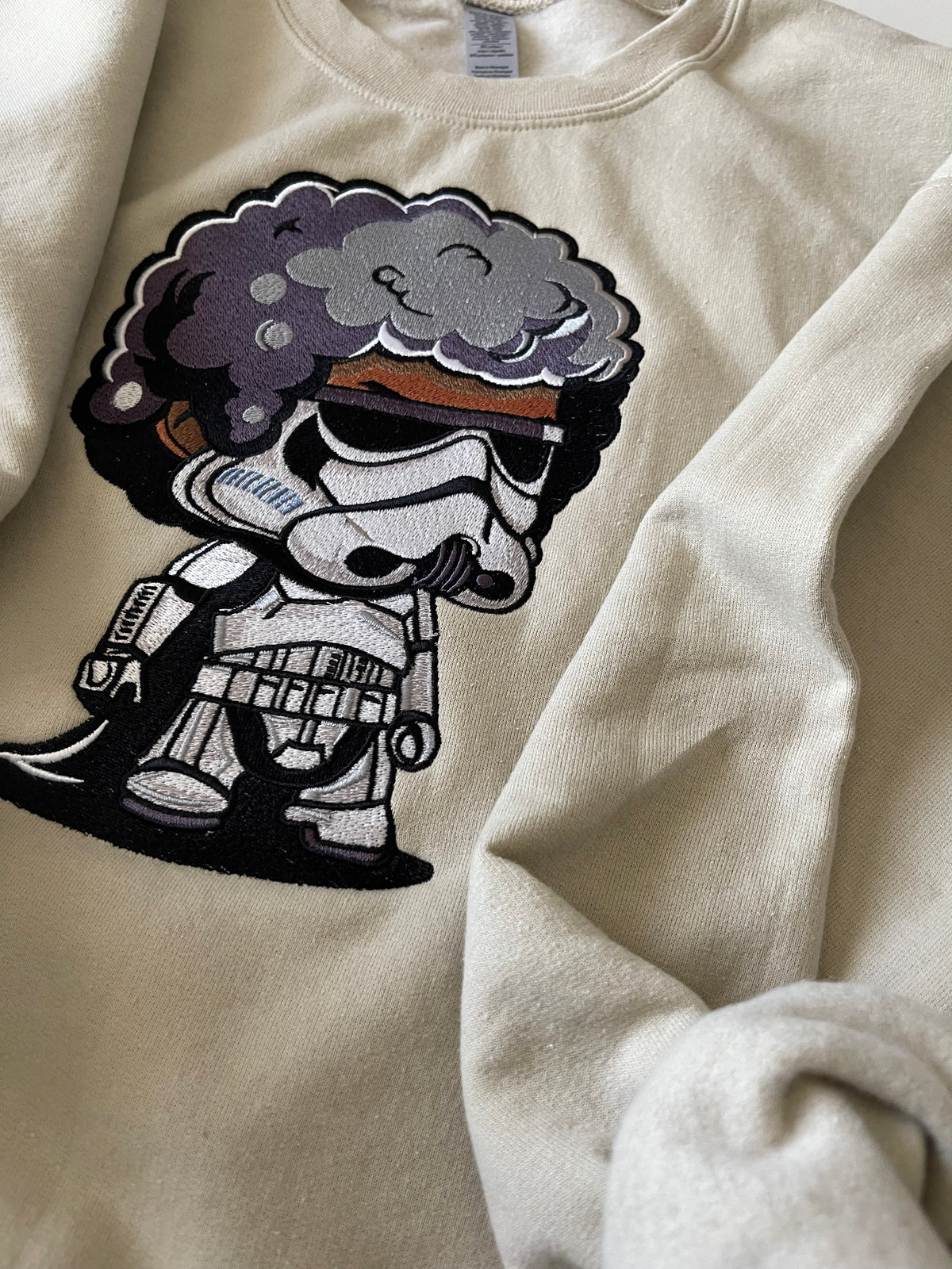 Afro Storm Trooper Embroidery Sweatshirt