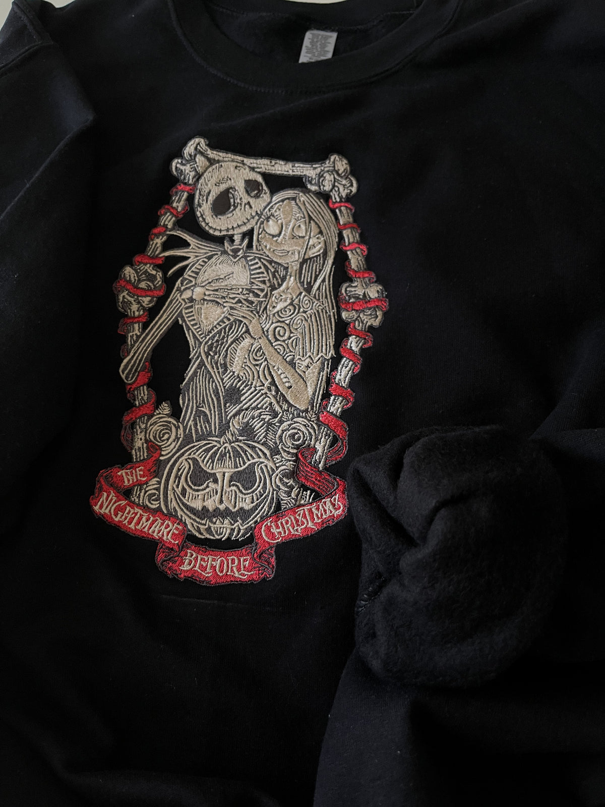 Jack and Sally, Old Love Embroidered Sweatshirt