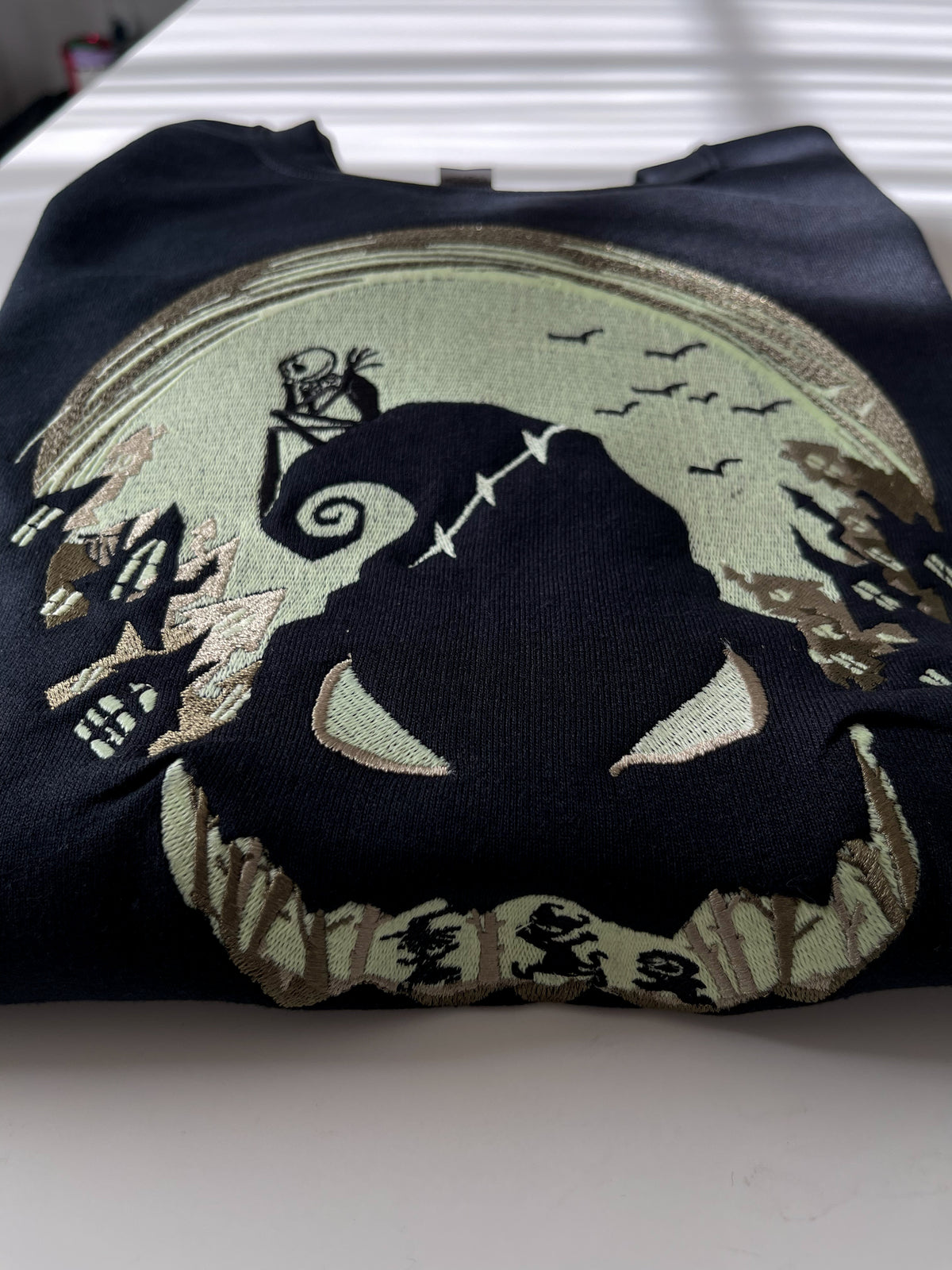 Glow In the Dark Oogie Boogie Embroidery Sweatshirt