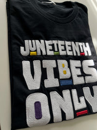 Juneteenth Vibes Embroidery T-Shirt