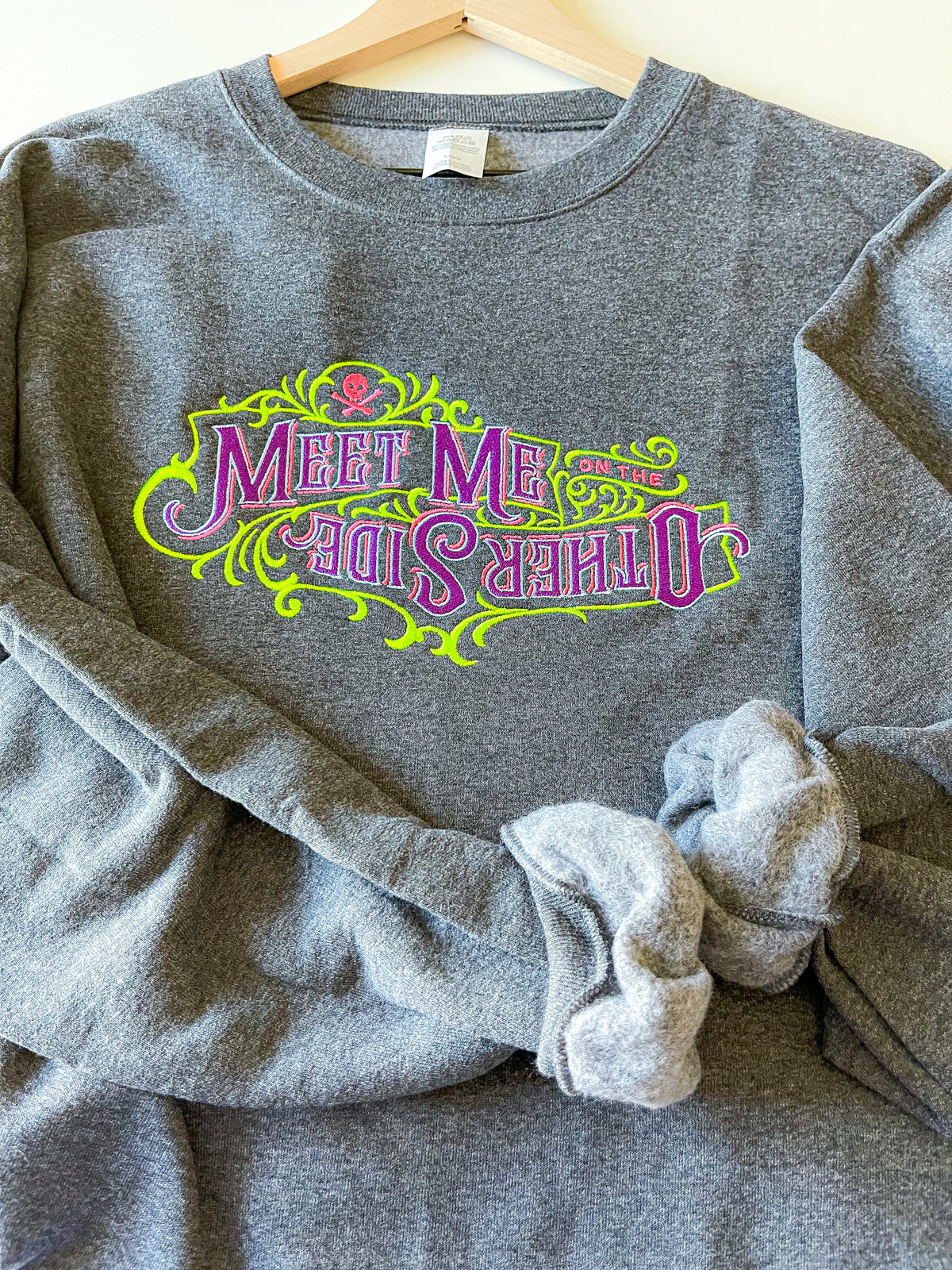 Meet Me on the Other Side Haunted Mansion Embroidery Sweatshirt