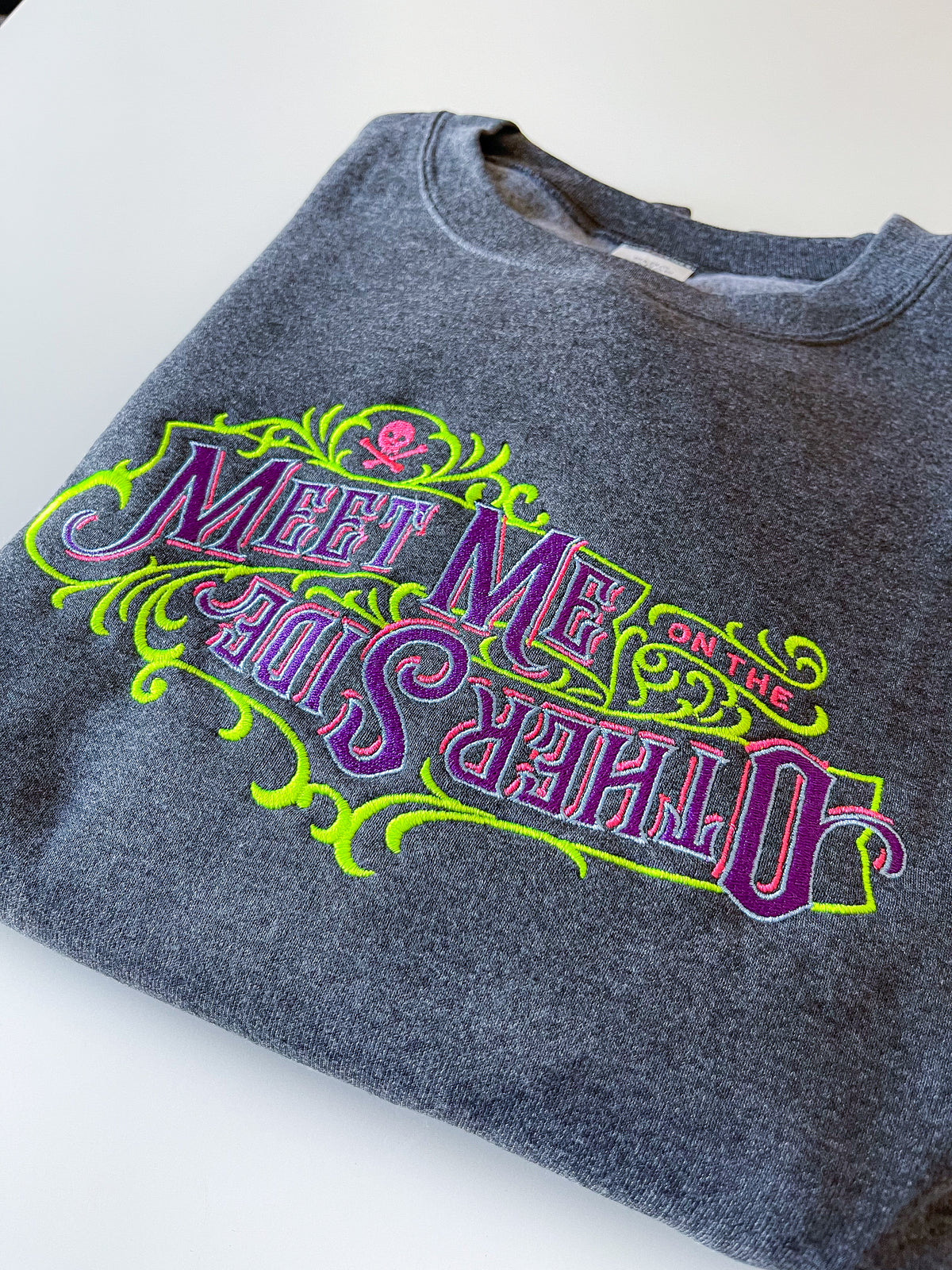 Meet Me on the Other Side Haunted Mansion Embroidery Sweatshirt