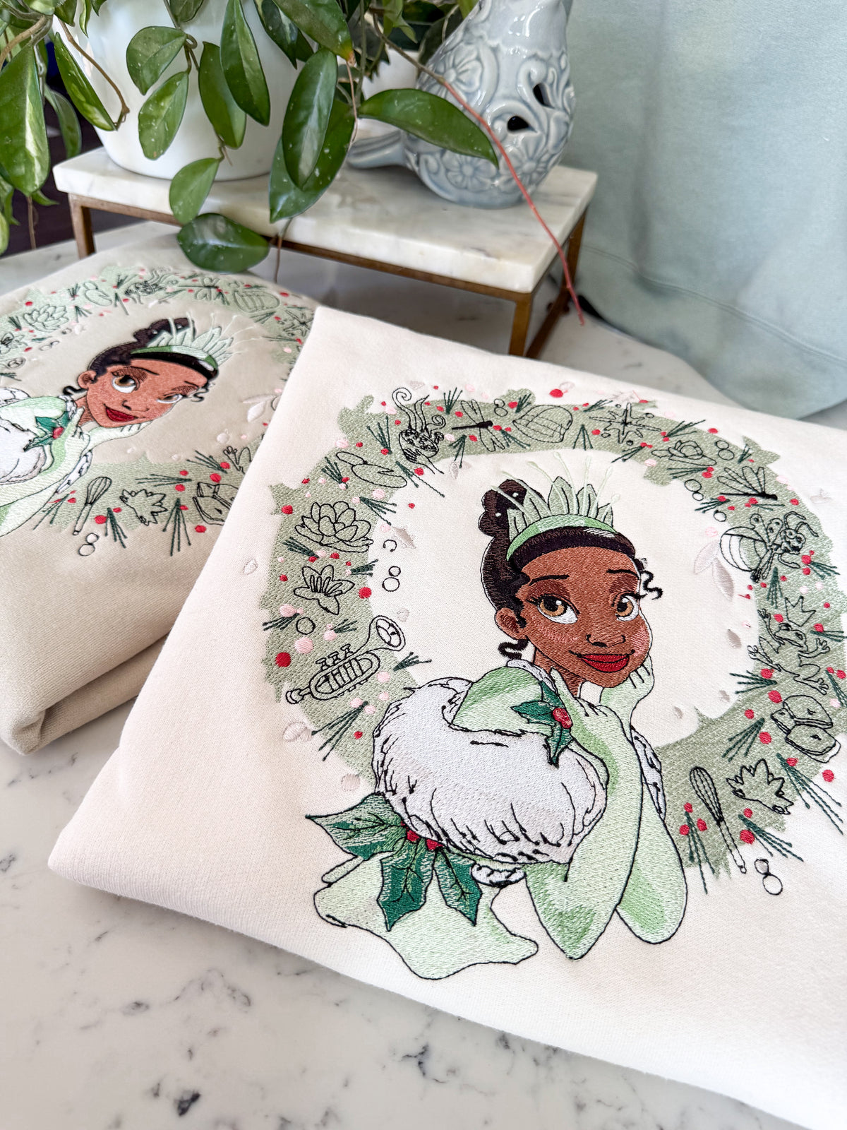 Christmas Tiana Embroidered Shirt