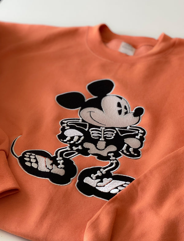 Mickey’s Skeleton Halloween Embroidered Sweatshirt