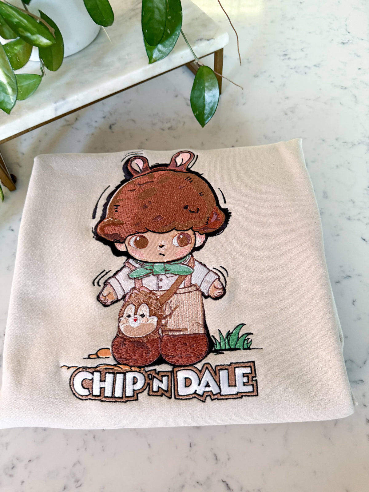 Cute Chip and Dale Embroidered Shirt