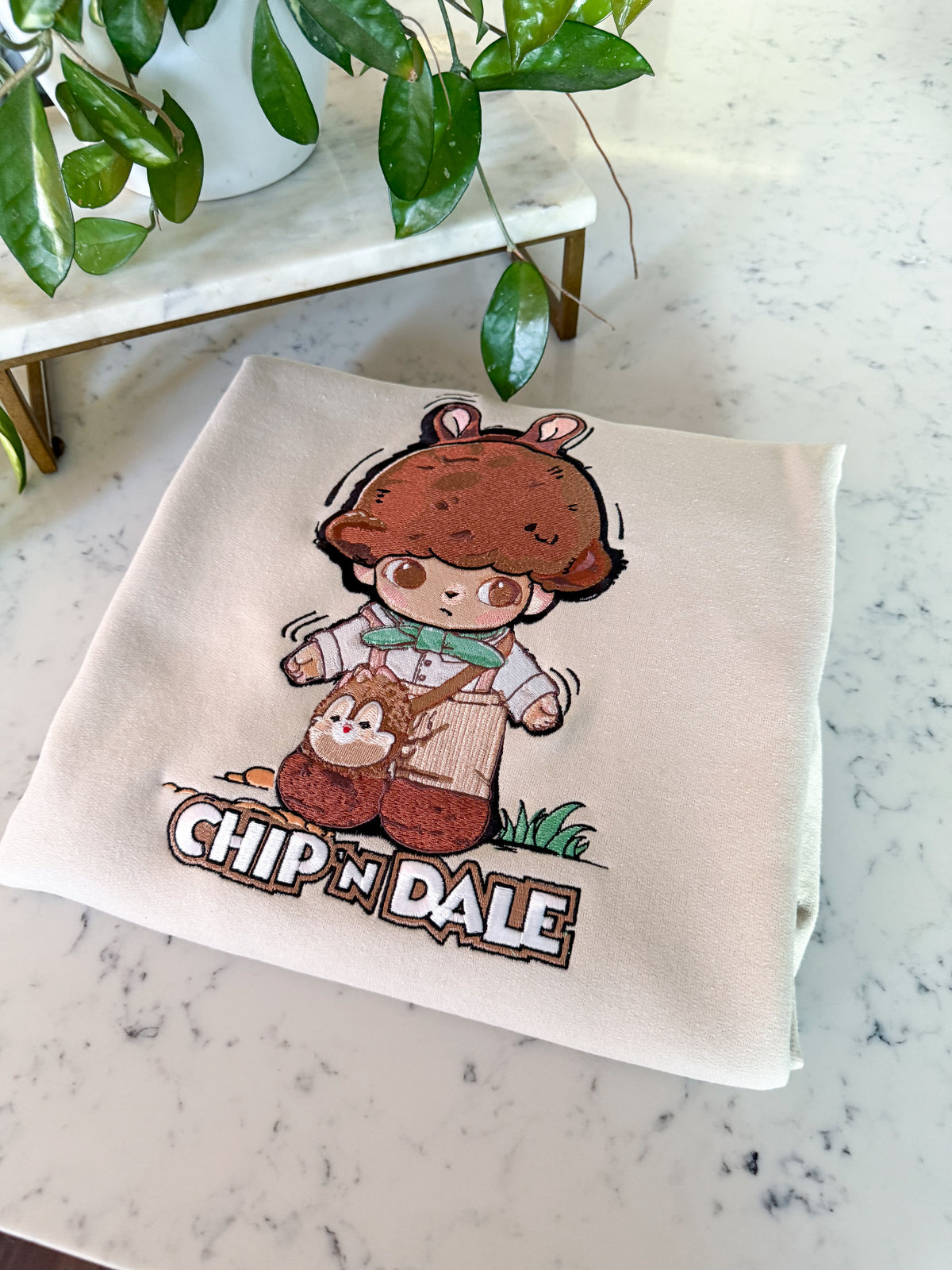 Cute Chip and Dale Embroidered Shirt