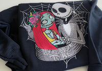 Jack & Sally Meant to Be Embroidered Sweatshirt - Adult