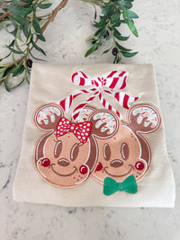 Mickey and Minnie Christmas Cookies Embroidered Shirt