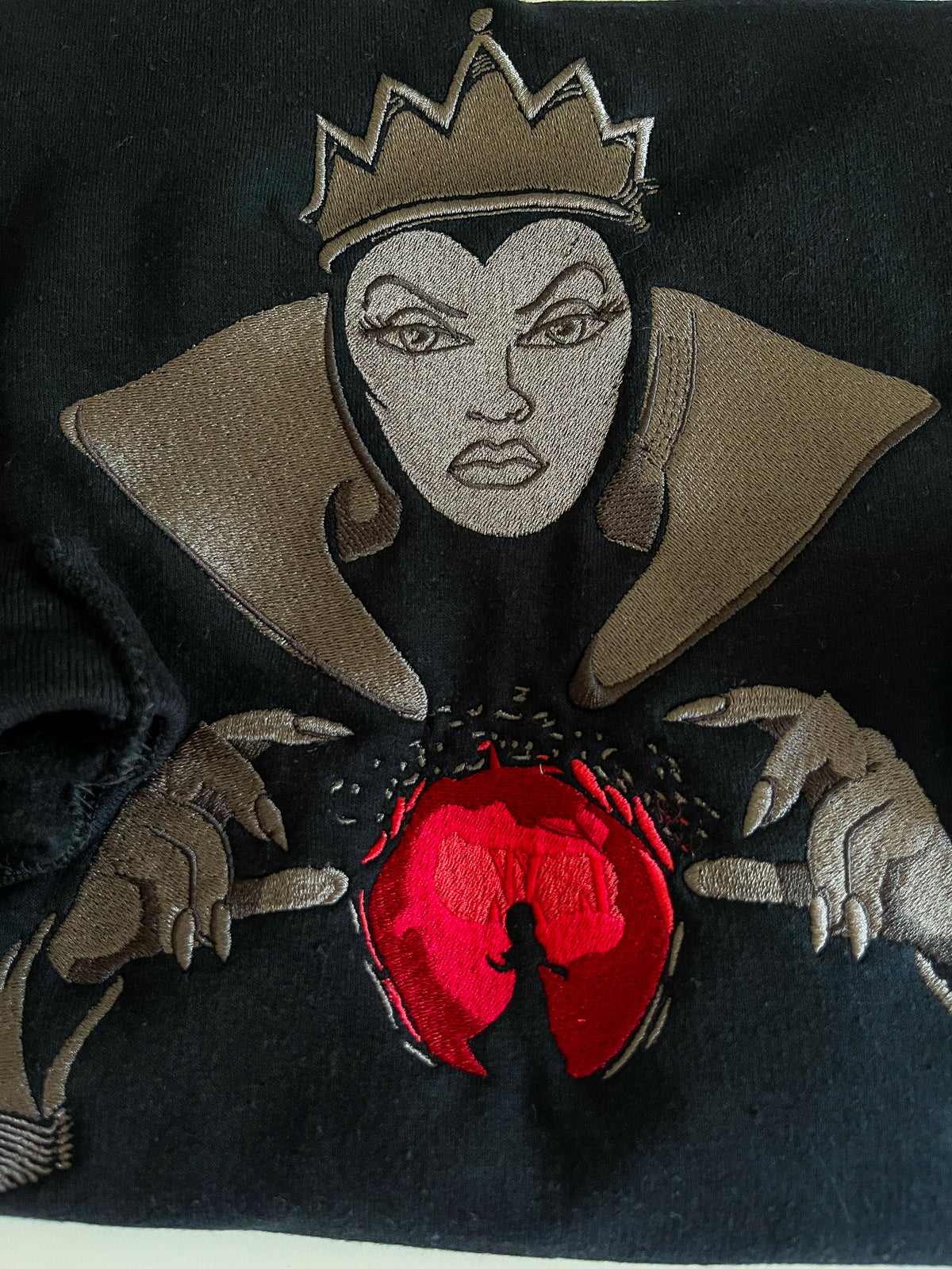 Evil Queen Embroidered Adult Sweatshirt