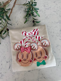 Mickey and Minnie Christmas Cookies Embroidered Shirt