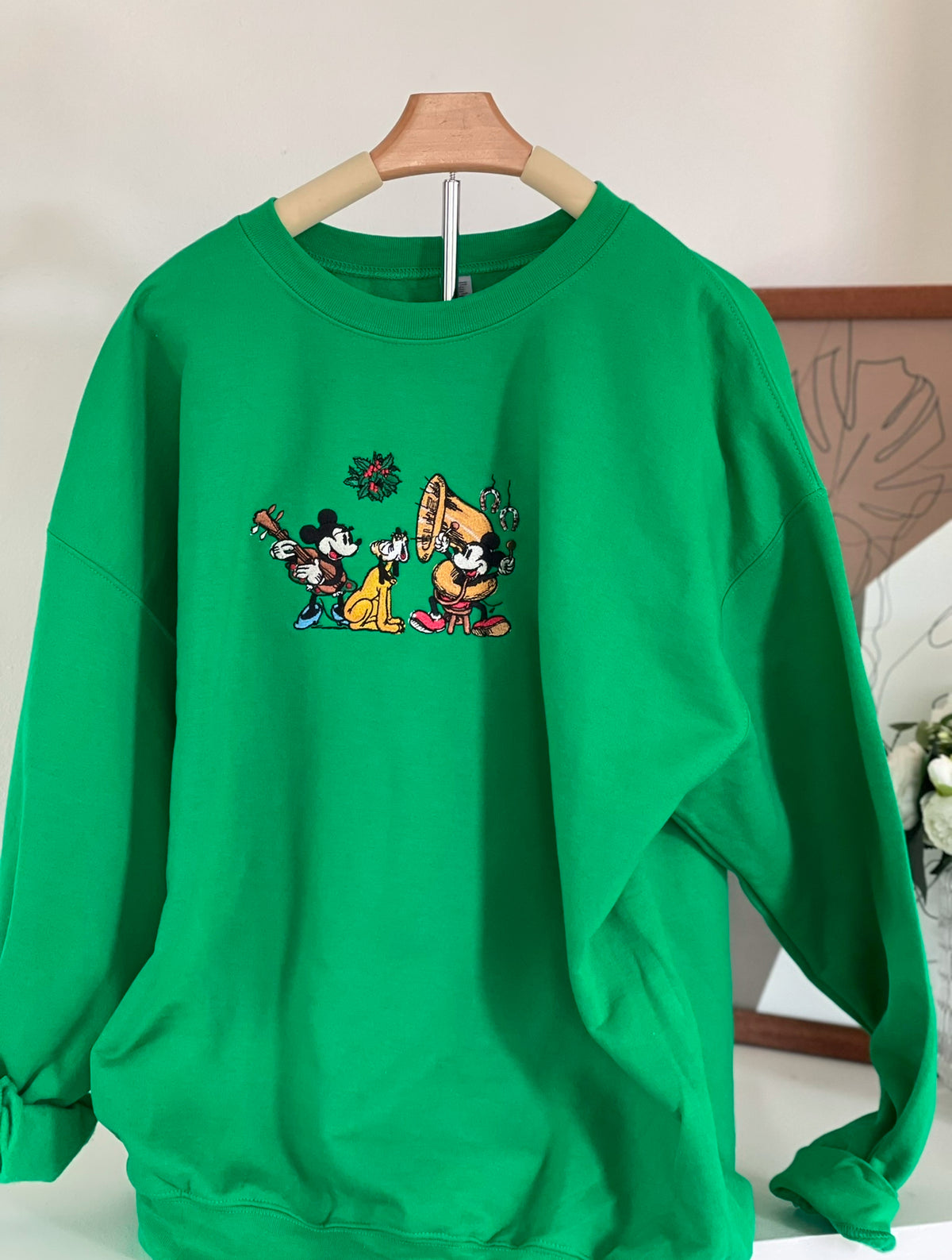 Mickey’s Vintage Christmas Band Embroidered Shirt