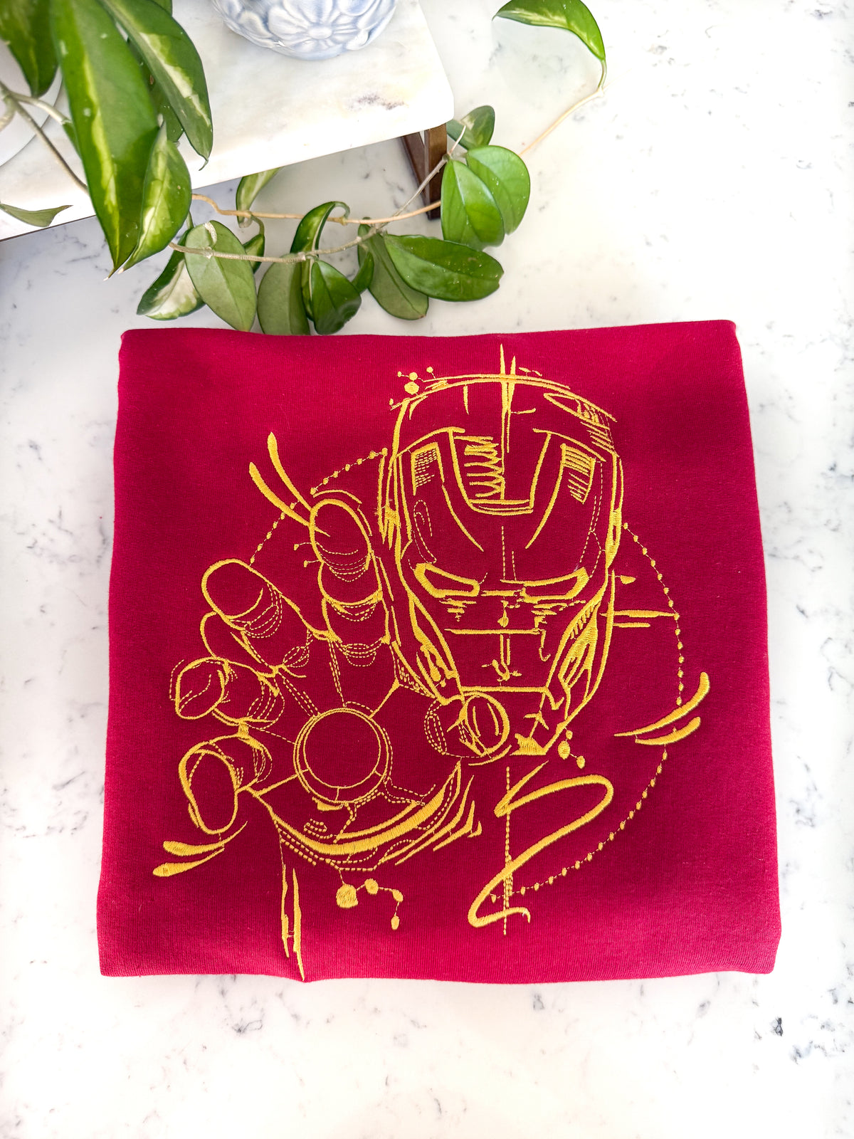 Ironman Sketch Embroidered Shirt