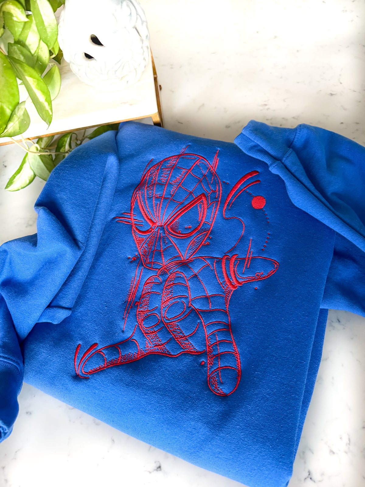 Spiderman Sketch Embroidered Shirt