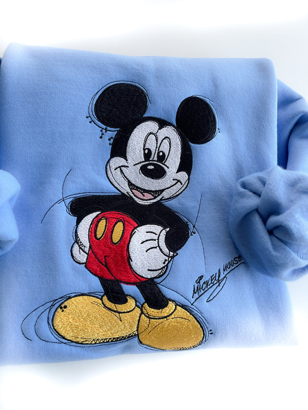 MICKEY  Embroidered Sweatshirt - Adult