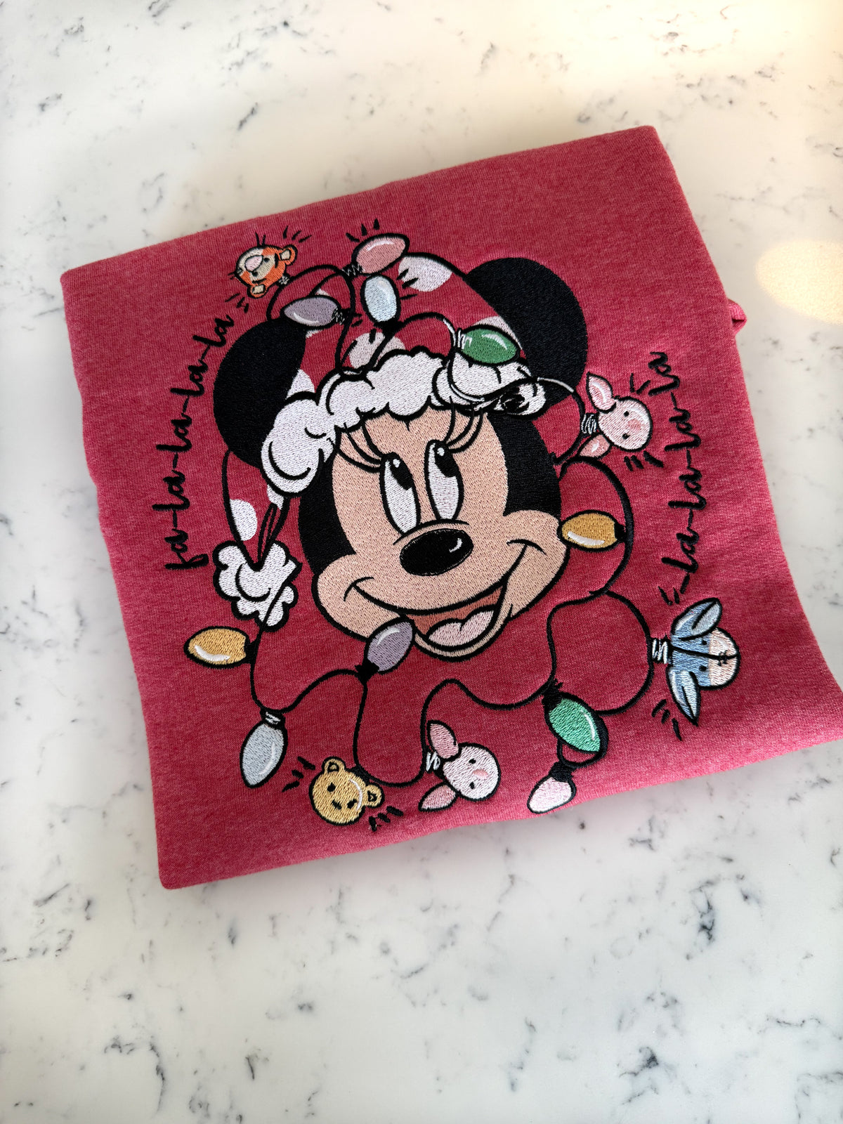 Minnie’s Pooh Holiday Lights Embroidered Shirt
