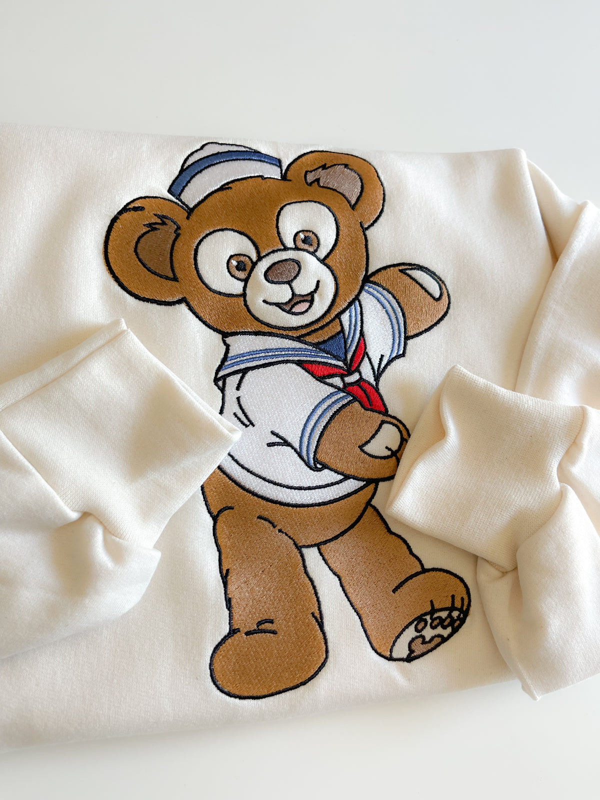 Duffy Bear by the Sea Embroidered Adult Sweatshirt