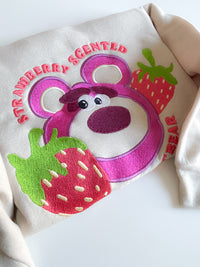 Lotso the Strawberry Hugging Bear Adult Embroidered  Sweatshirt