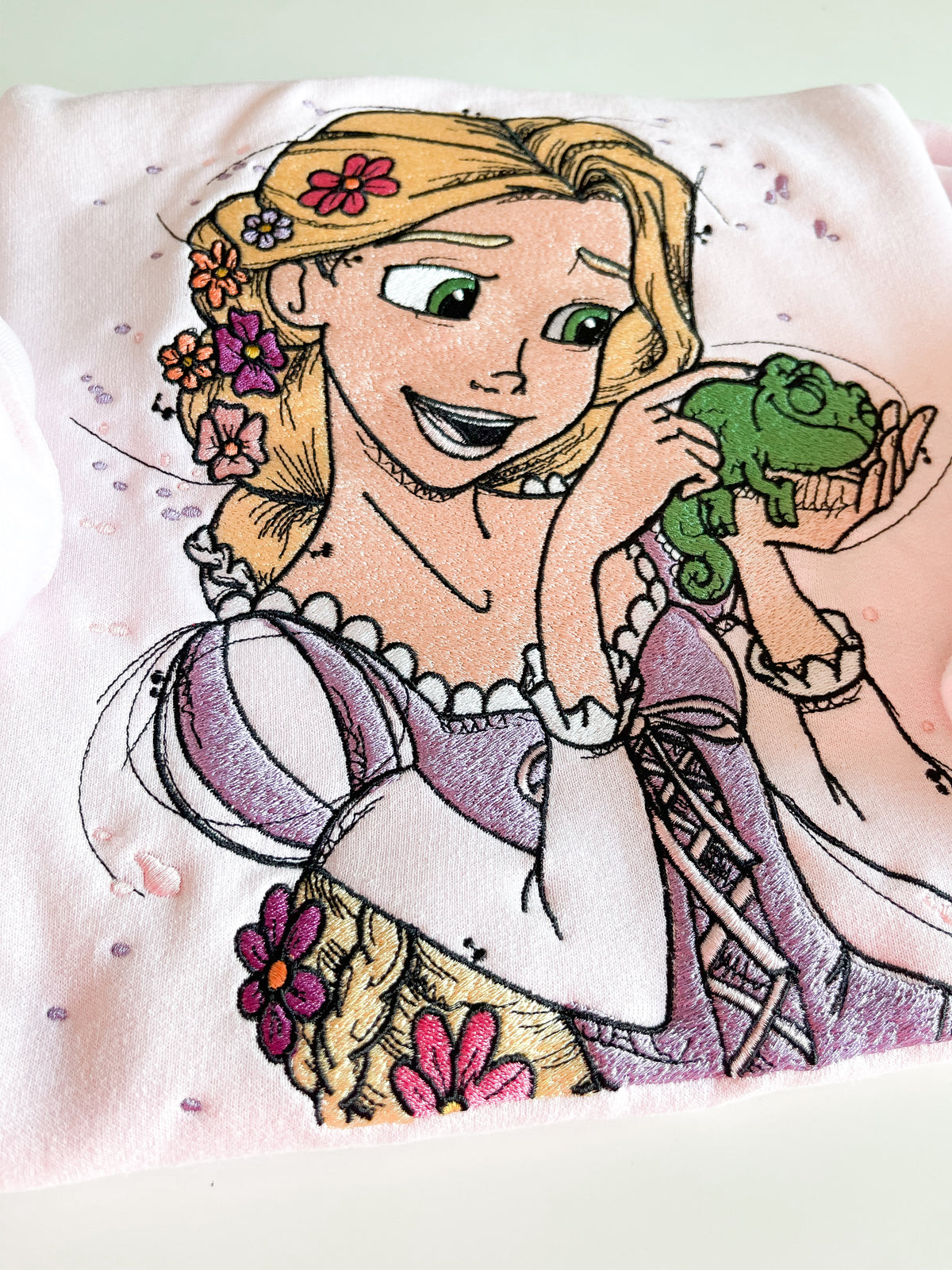 Rapunzel Tangled Embroidered Adult Sweatshirt