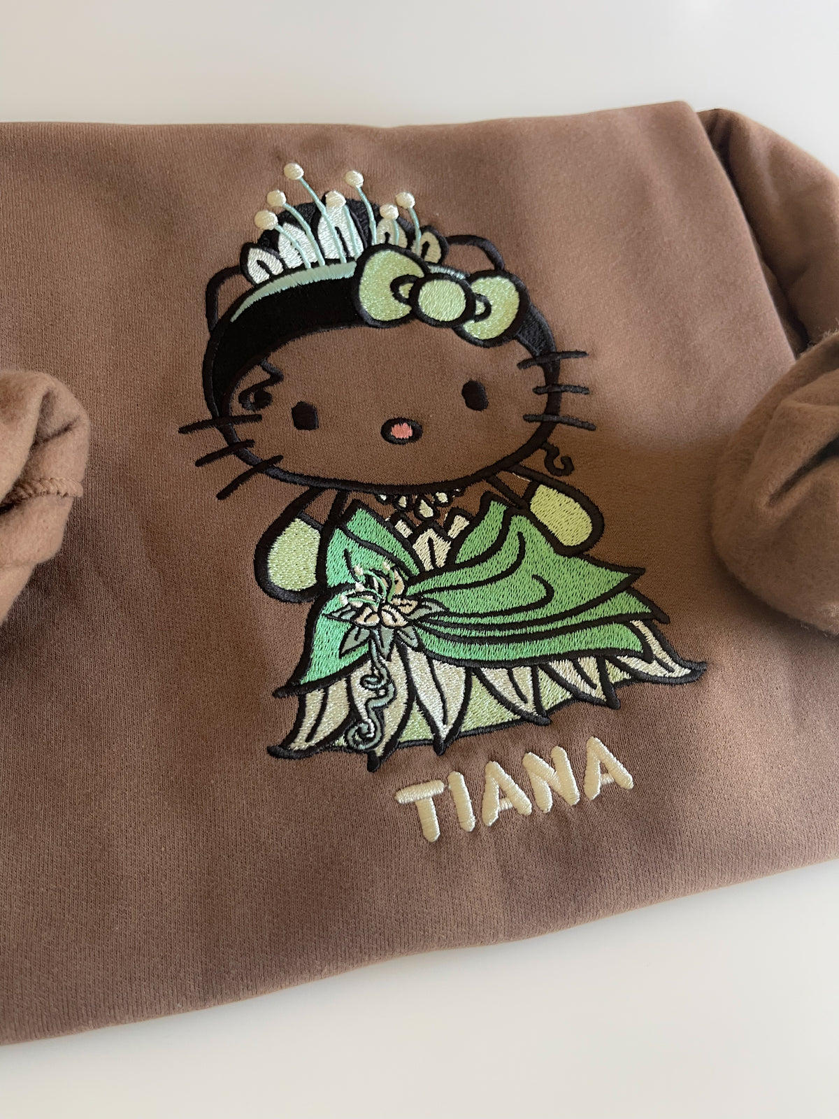 Hello Tiana Classic Embroidered Adult Sweatshirt