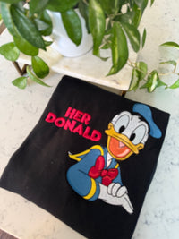 Her Donald Couple Embroidered Shirt