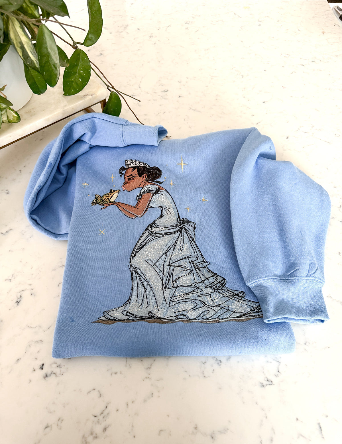 Tiana Kiss the Frog Adult Sweatshirt and T-Shirt