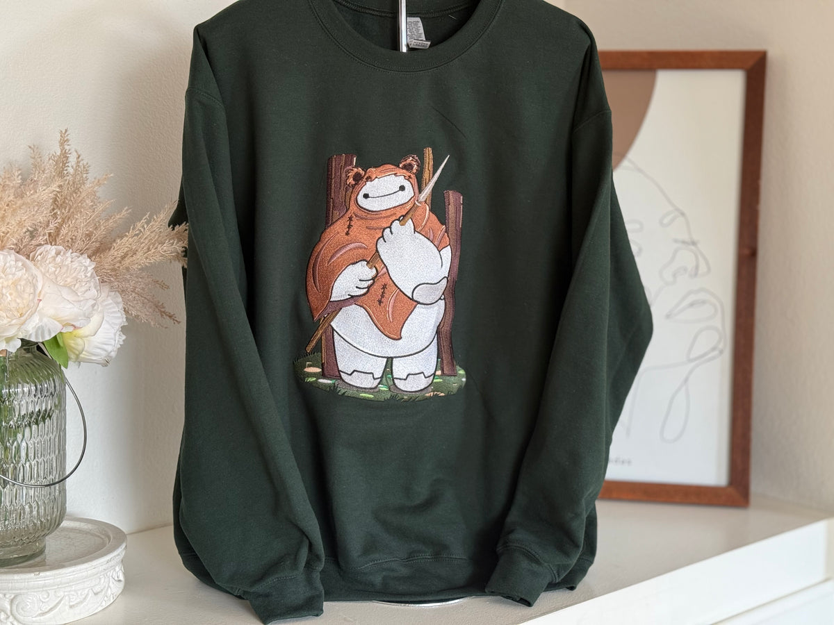 Baymax Ewok Embroidered Adult Sweatshirt