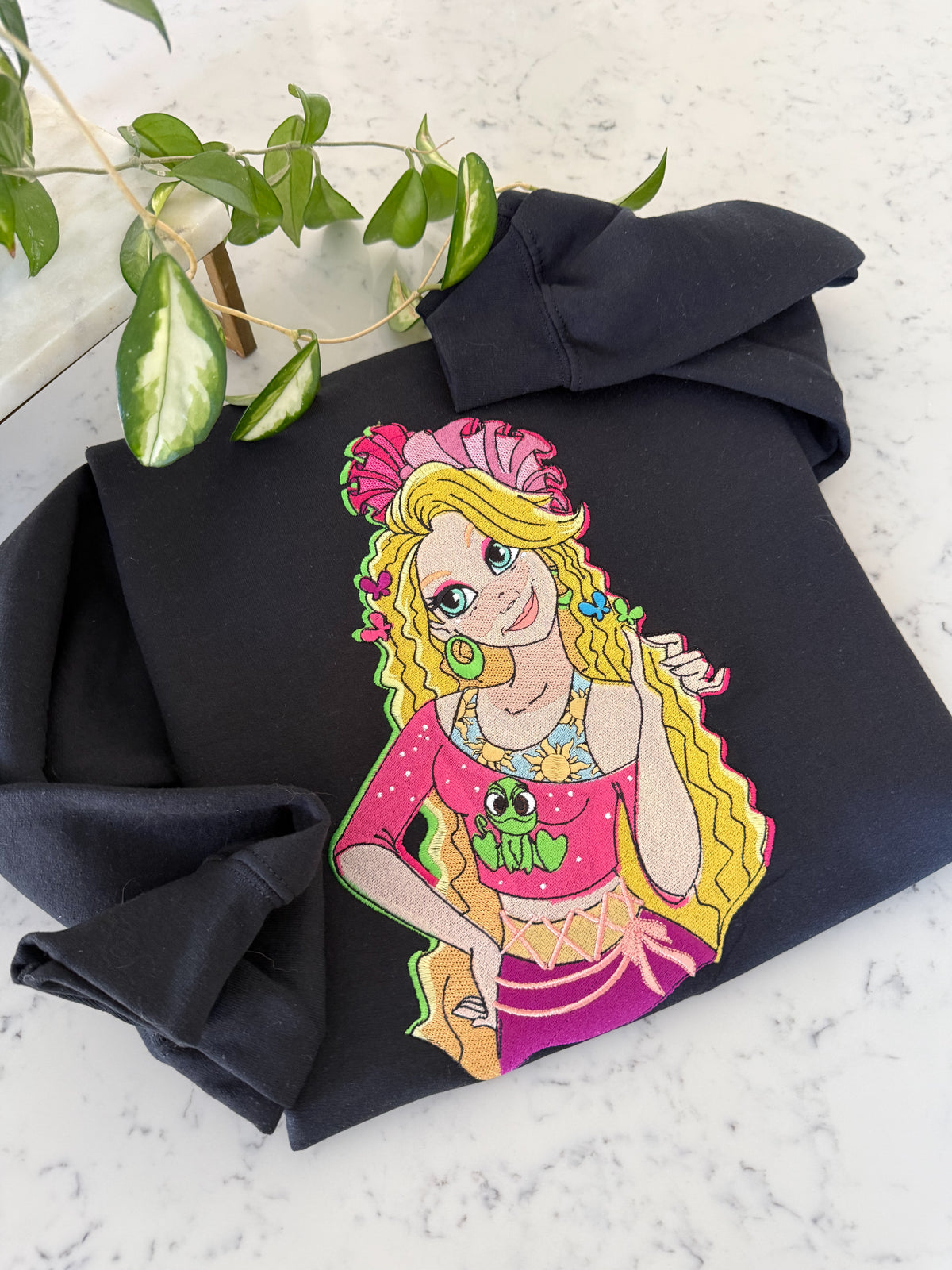 80’s Rapunzel Embroidered Adult Shirt