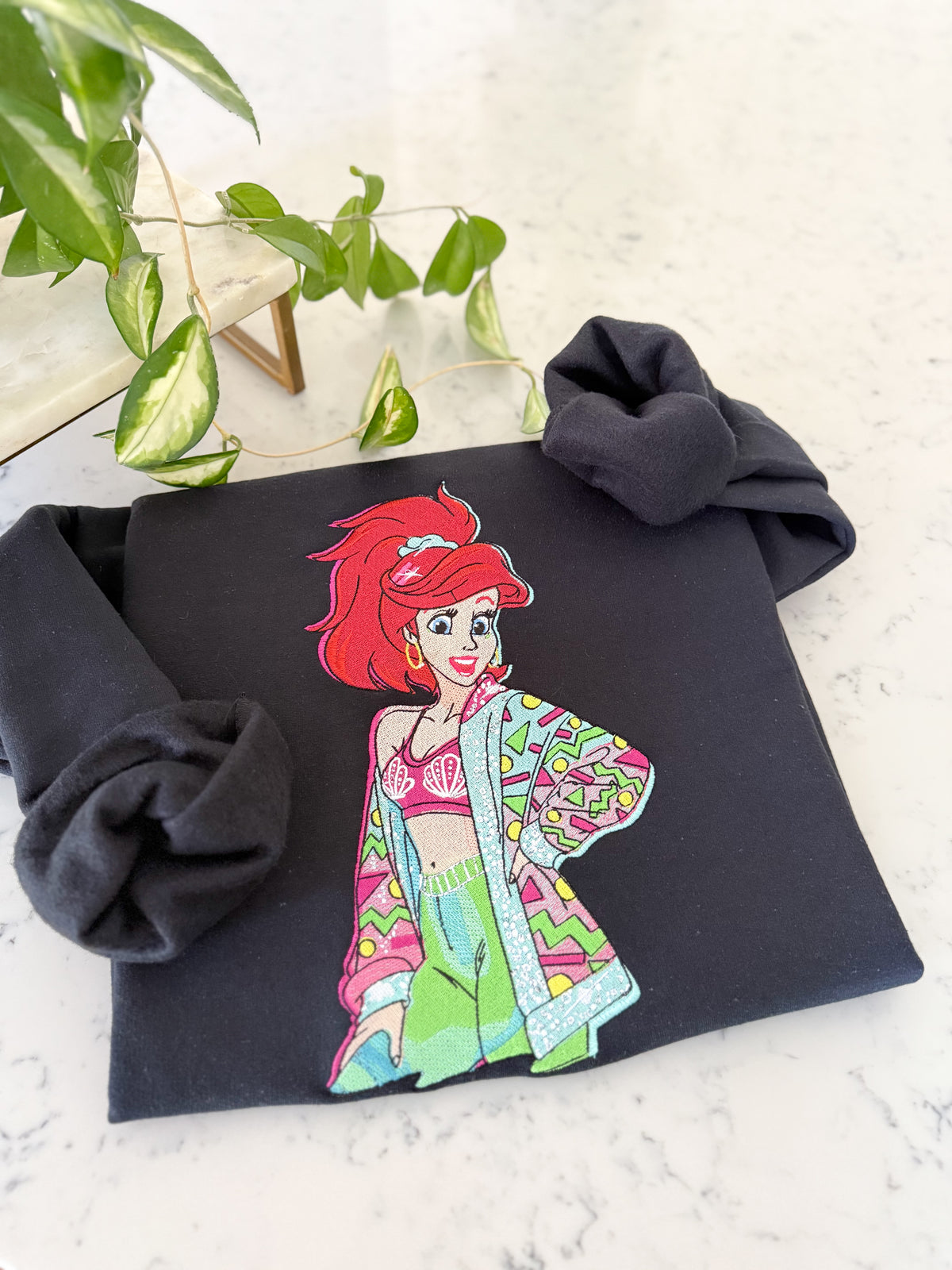 80’s Ariel Embroidered Adult Shirt