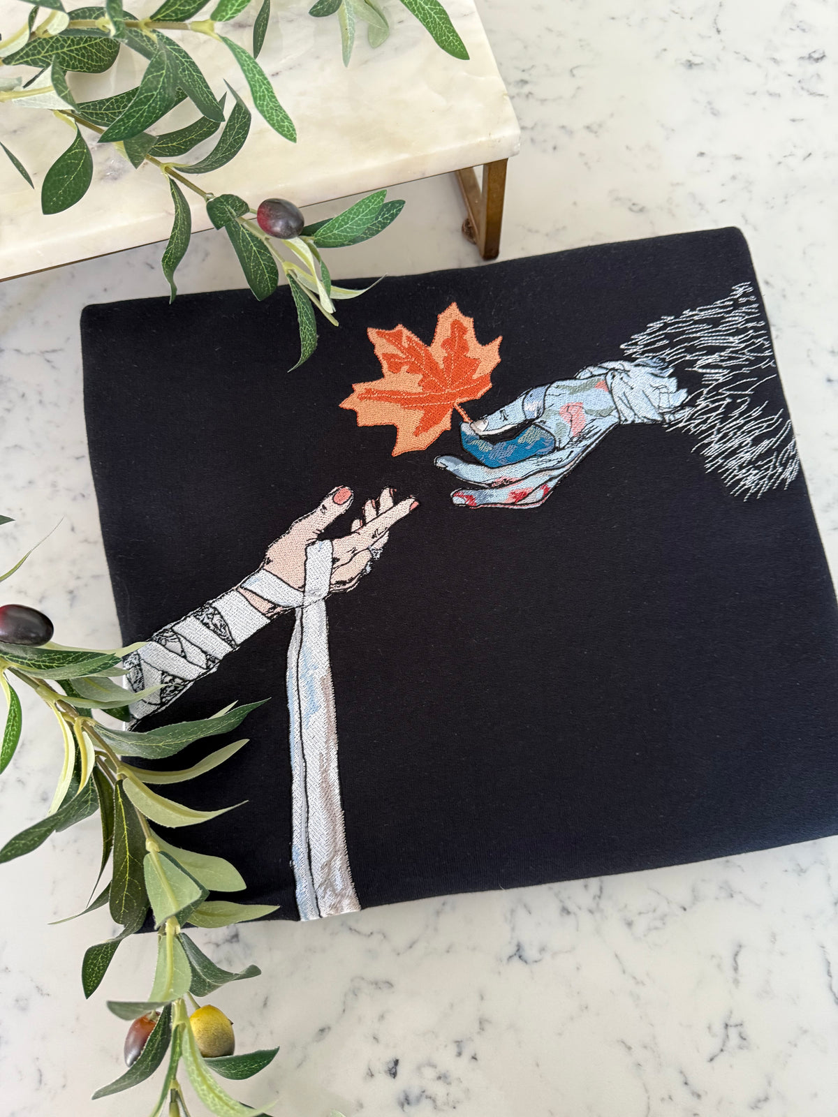 Frankenstein Monsters Together Embroidered Shirt