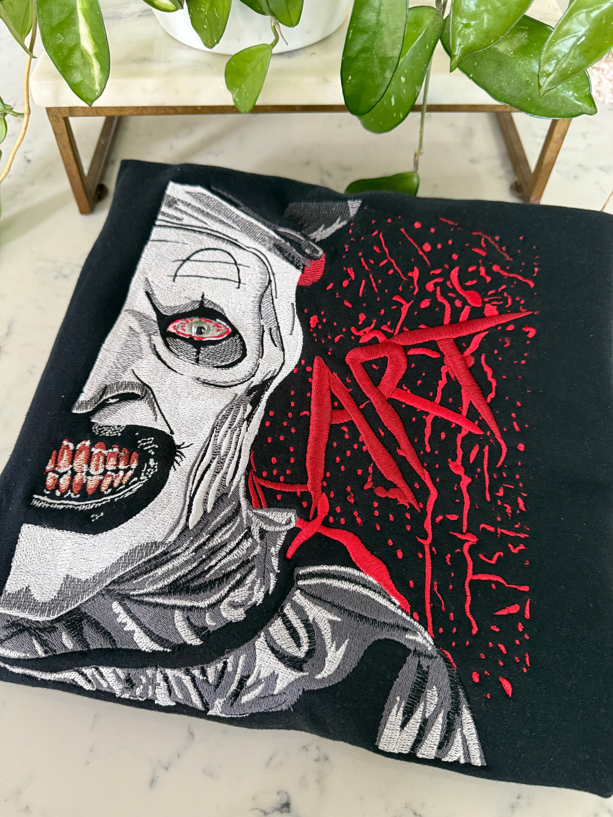 Art the Clown Embroidered Shirt