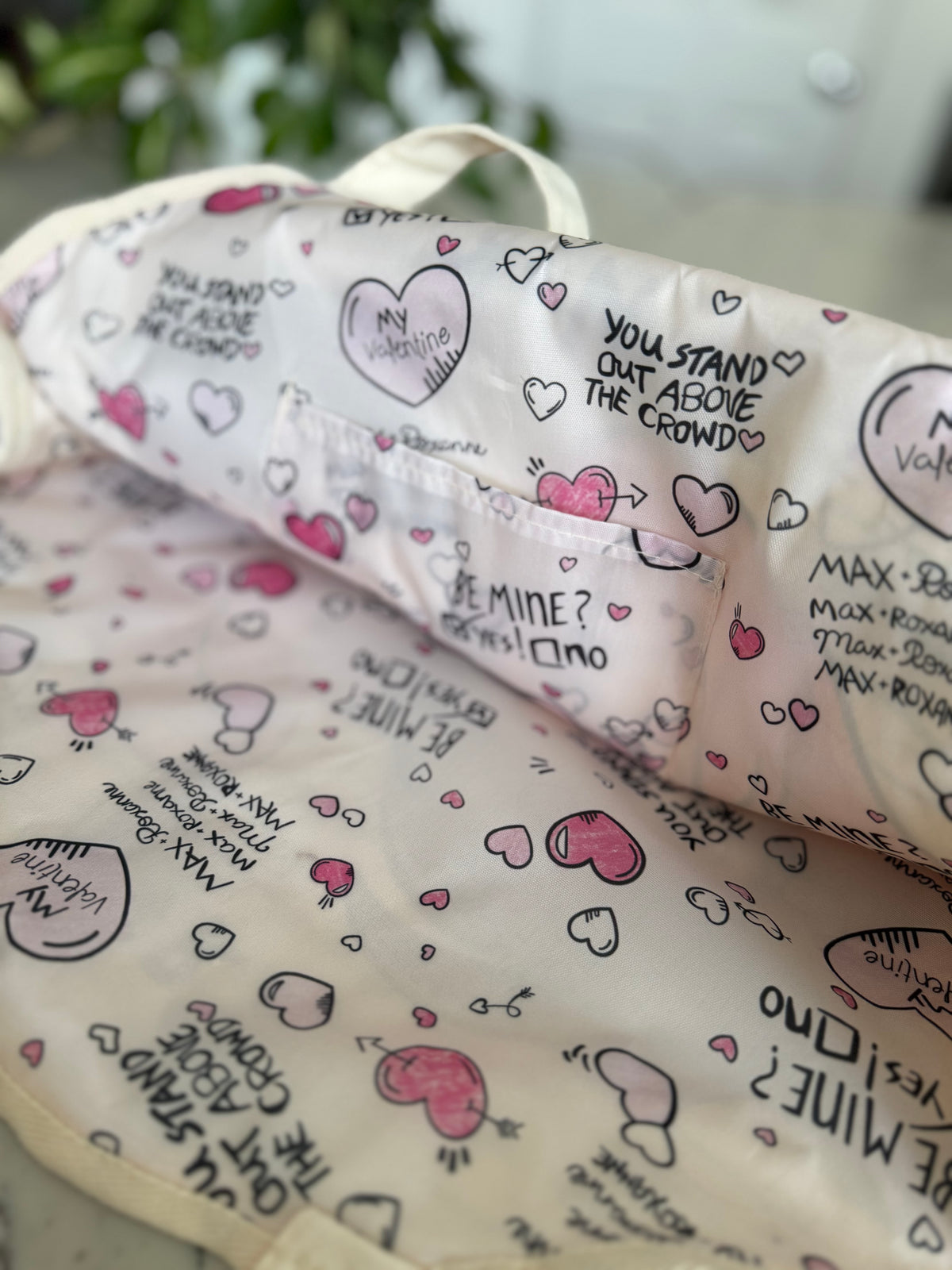 Max and Roxy Love Notes Oversized Tote Bag