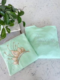 Crowned Tiana Bling Embroidered  Shirt