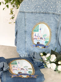 Disneyland Castle Adult Embroidered Denim Jacket