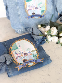 Disneyland Castle Adult Embroidered Denim Jacket