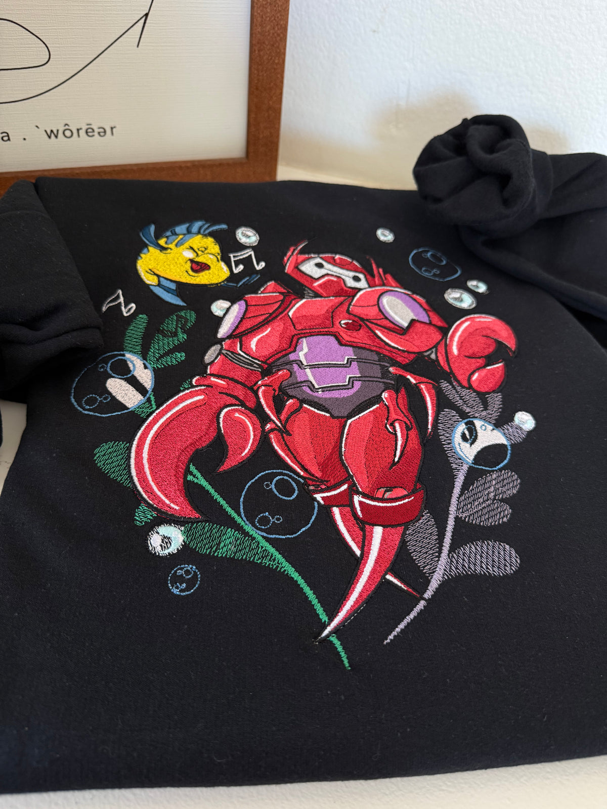 Baymax X  Sebastian Embroidered Adult Sweatshirt and T-Shirt