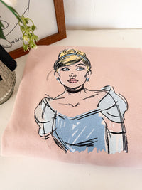 Cinderella’s Portrait Adult Embroidered Sweatshirt and T-Shirt