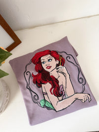 Ariel’s Portrait Adult Embroidered Sweatshirt and T-Shirt