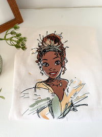 Tiana’s Portrait Embroidered Adult Sweatshirt and T-Shirt