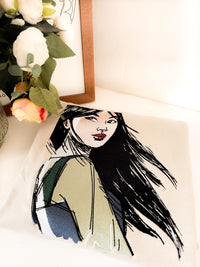 Mulan’s Portrait Adult Embroidered Sweatshirt and T-Shirt